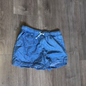 blue shorts